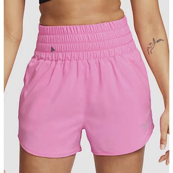 Nike One Dri-FIT 3" Brief-Lined Ultra High-Waisted Shorts DX6642-675 Women's M - Picture 1 of 5